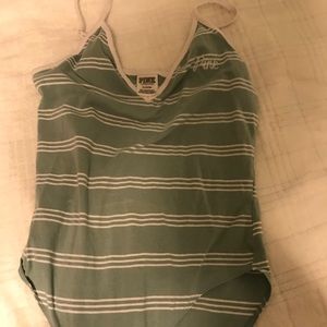 PINK striped bodysuit